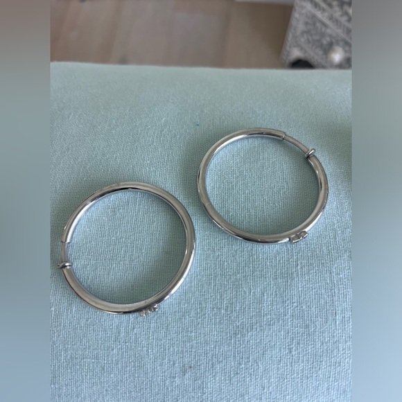 DIOR silver tone hoop earrings - Picture 3 of 6